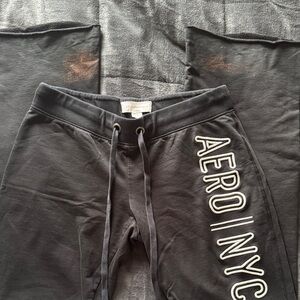 Aeropostale Black Joggers with White Logo
